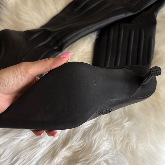Jeffrey Campbell Black Heeled Boots thigh high - Picture 3 of 14